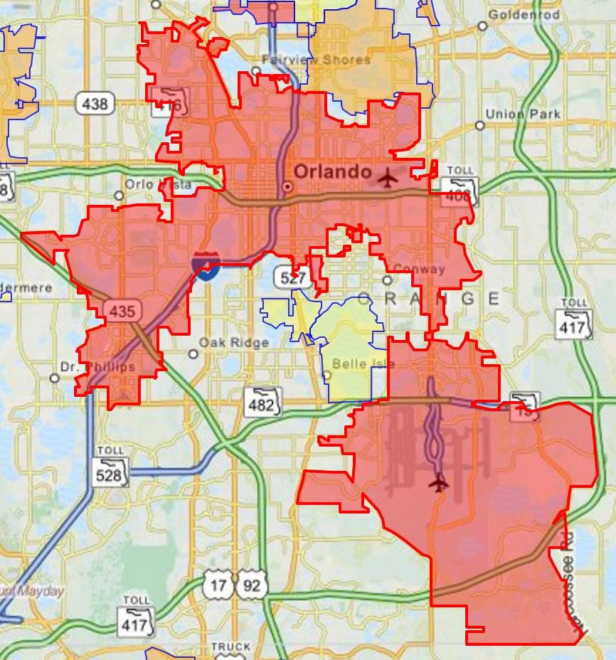 Orlando criminaliteit kaart