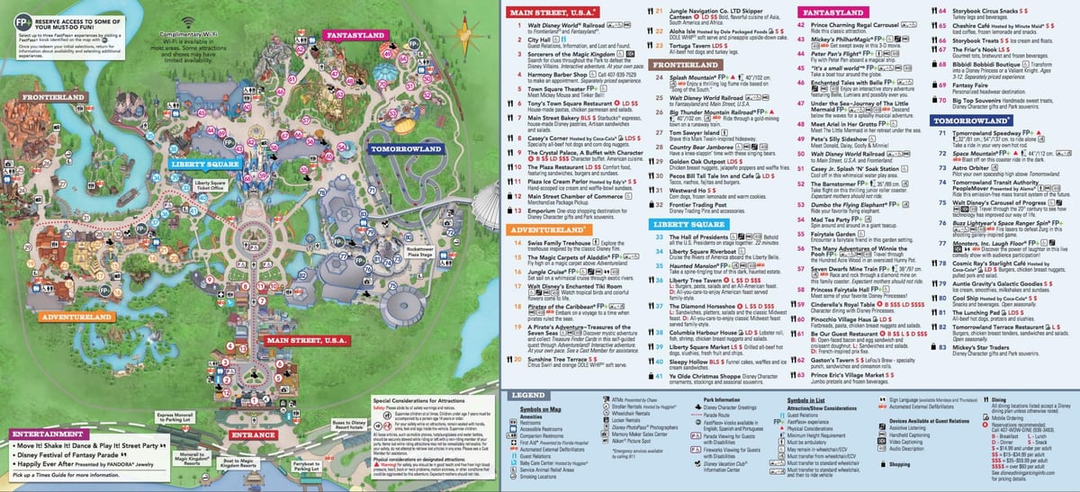 Disney World Magic Kingdom kaart