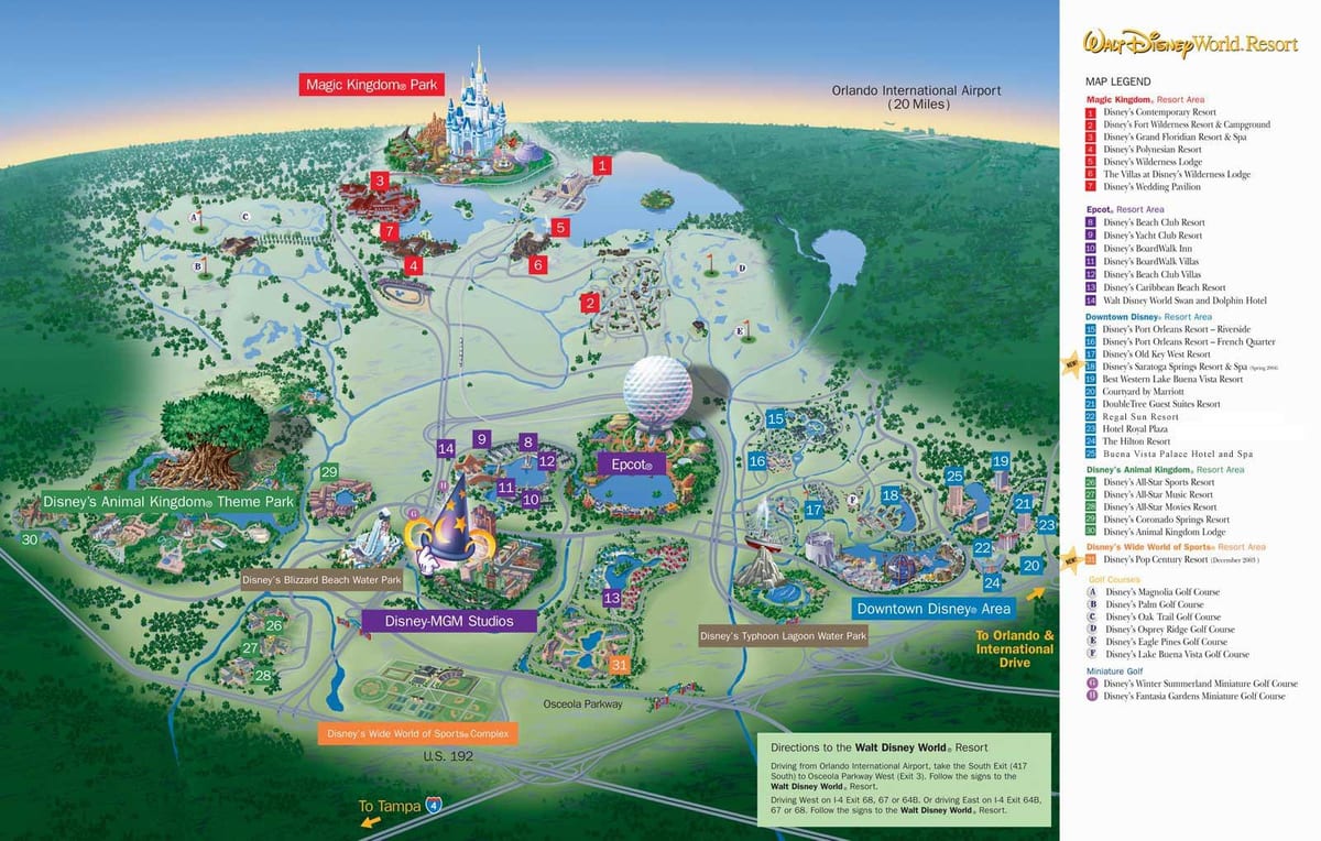 kaart van Disney World
