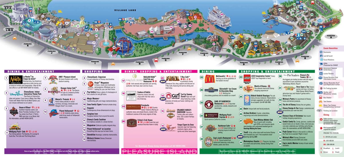 downtown Disney Orlando-kaart