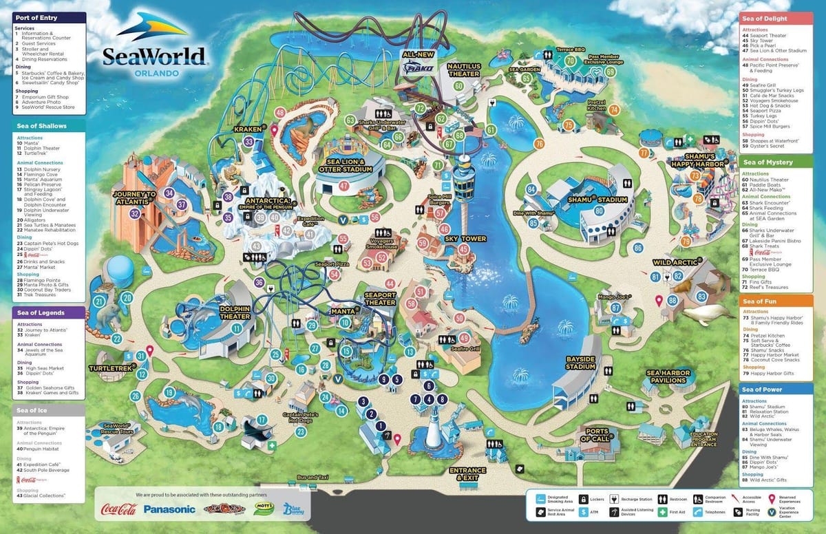 kaart van Seaworld